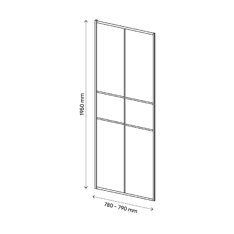 Fc Dc Panou Fix Ahti 80Cm Sticl 6Mm