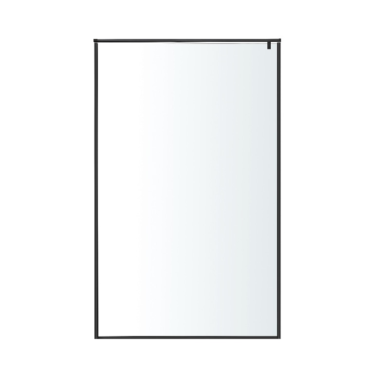 Paravan dus walk-in GoodHome Ezili, aluminiu, sticla securizata 6mm, 100 x 195 cm, negru