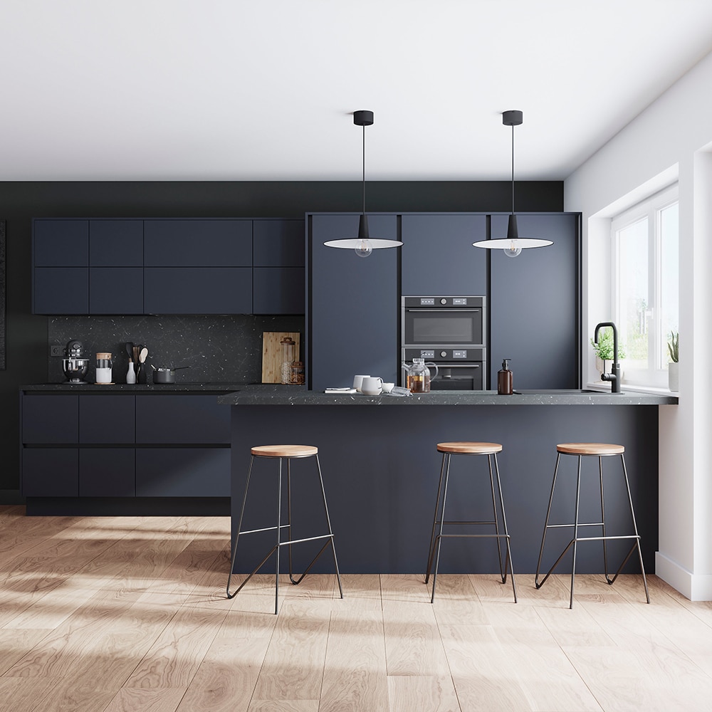 Panou GOODHOME Garcinia, 61 x 90 cm, albastru mat