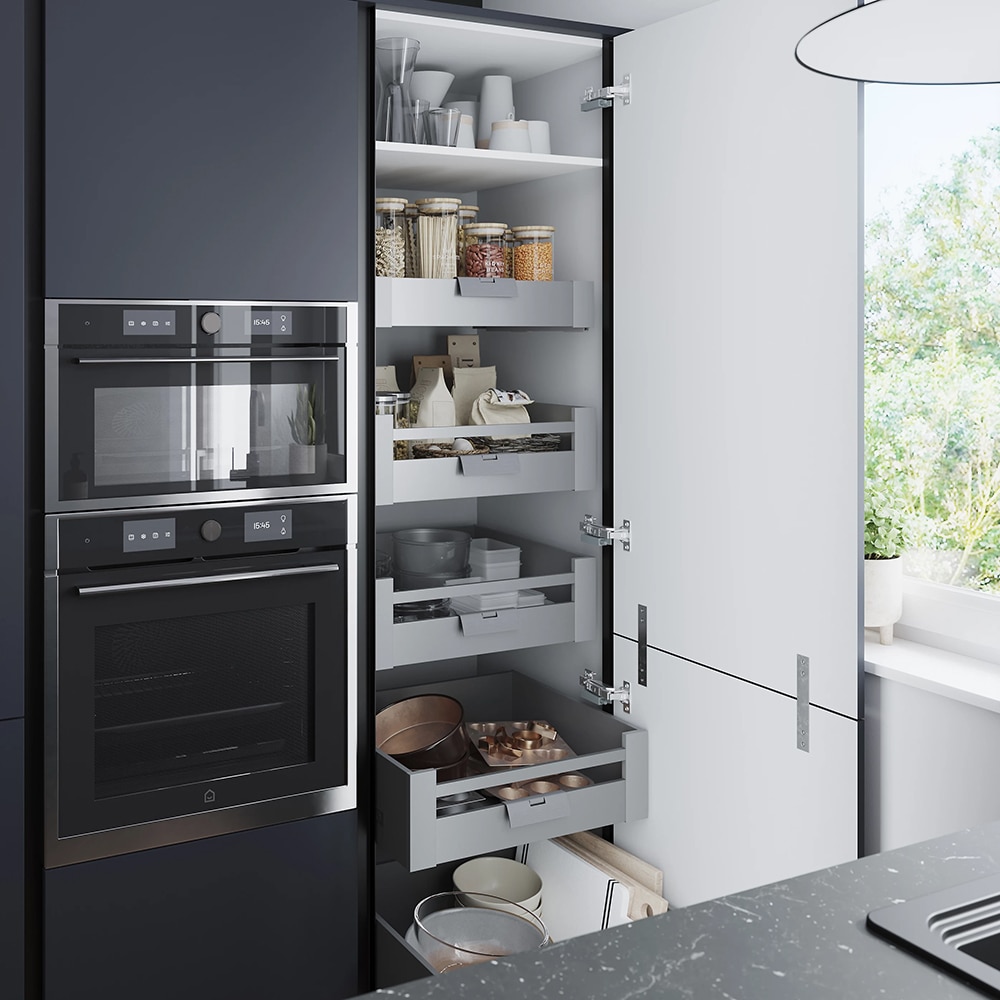 Panou lateral GoodHome Garnicia, dreapta, 57 x 72 cm, albastru inchis