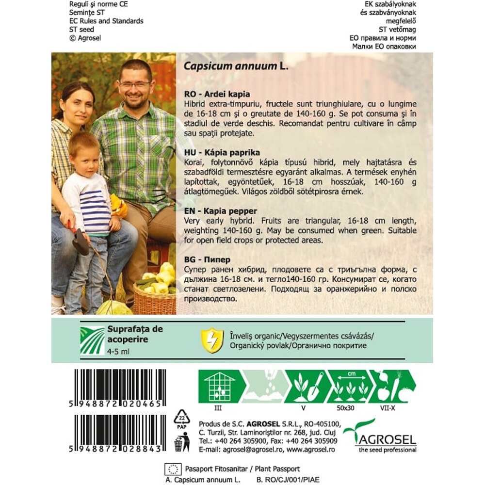 Seminte legume Ardei lung AGROSEL