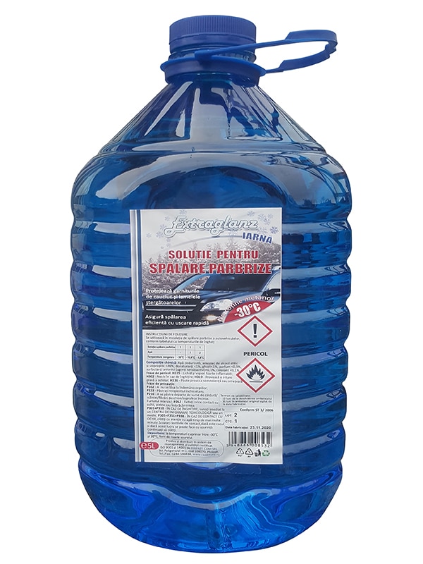 Solutie spalat parbrize Extraglanz, 5 litri, -20 grade, eficienta in conditii de iarna