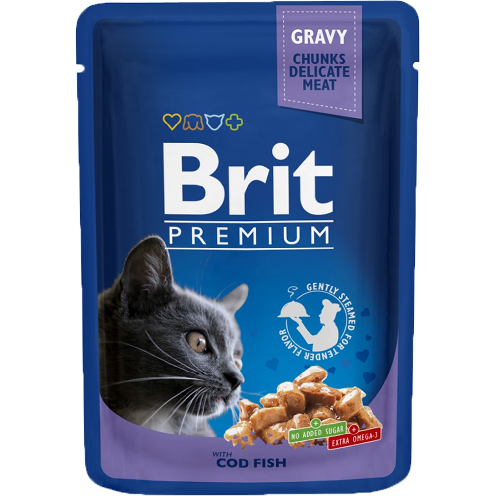 Hrana umeda pentru pisici BRIT Premium Family plate chunks, Adult, Mix, 12 x 100g