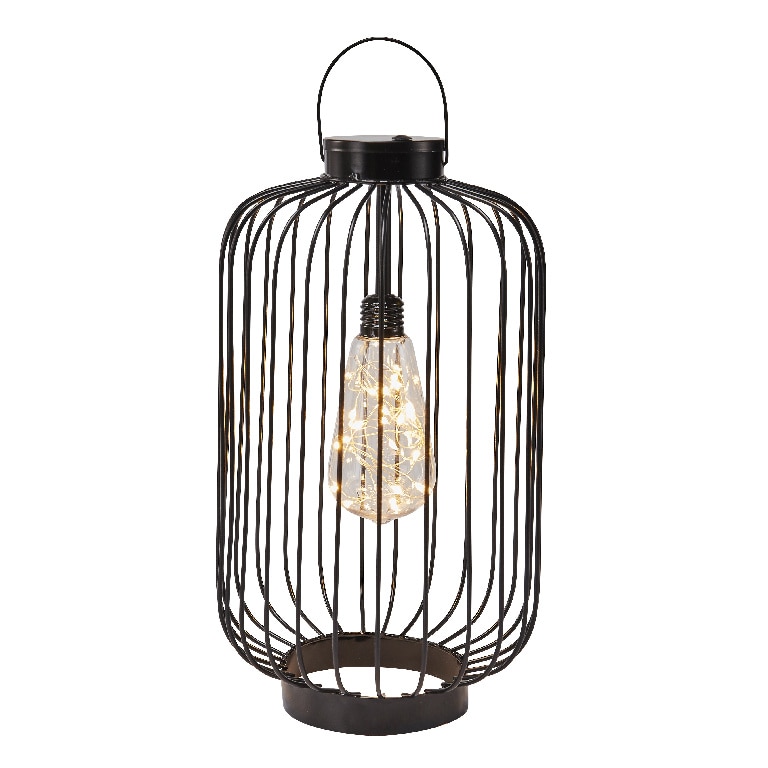 Decoratiune luminoasa Felinar, 33.5 cm, negru