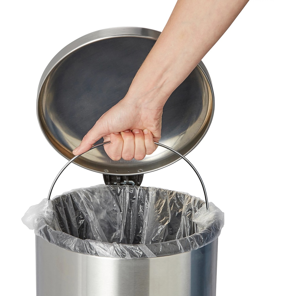 Cos de gunoi Gerra COOKE & LEWIS, 30l, cu pedala, otel inoxidabil, argintiu