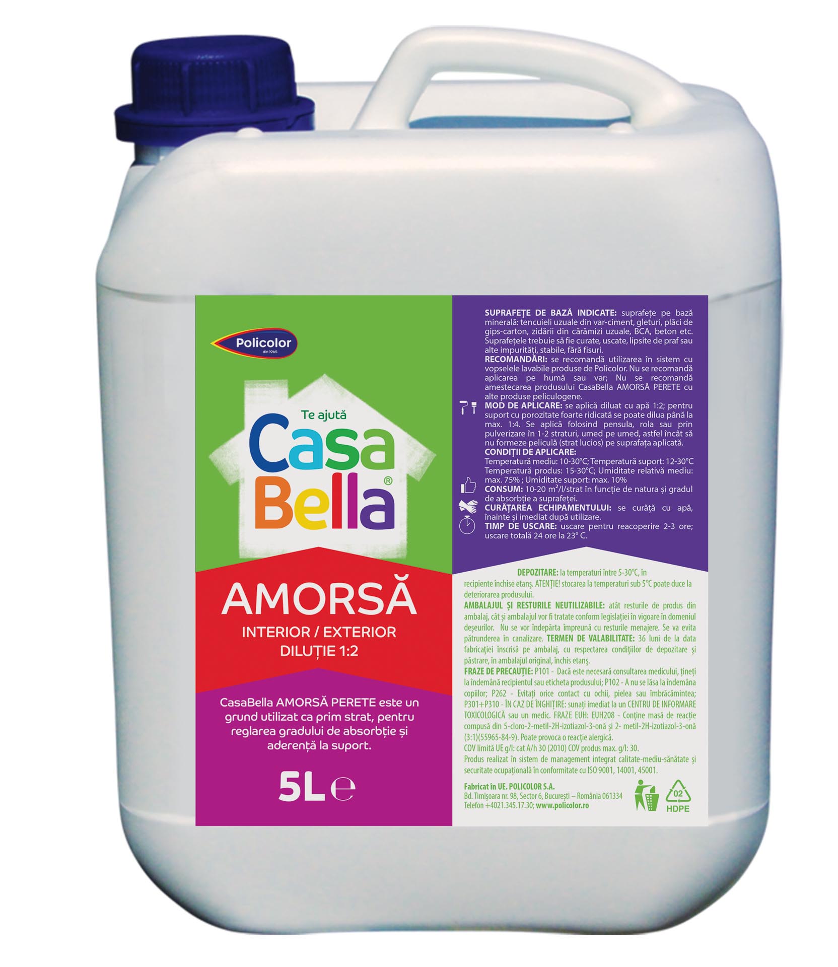 Amorsa pentru perete, 5 L  Casa Bella