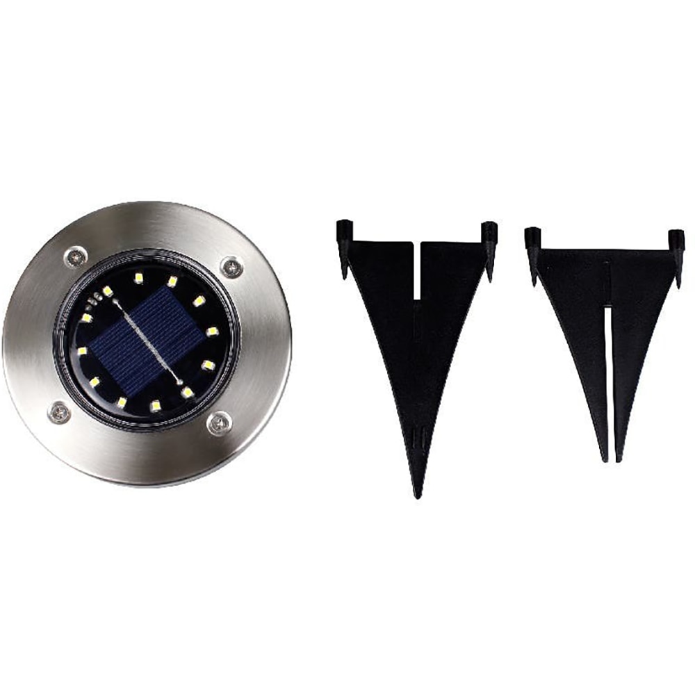 Set 6 lampi solare LED, 0.04 W, IP65, metal, argintiu