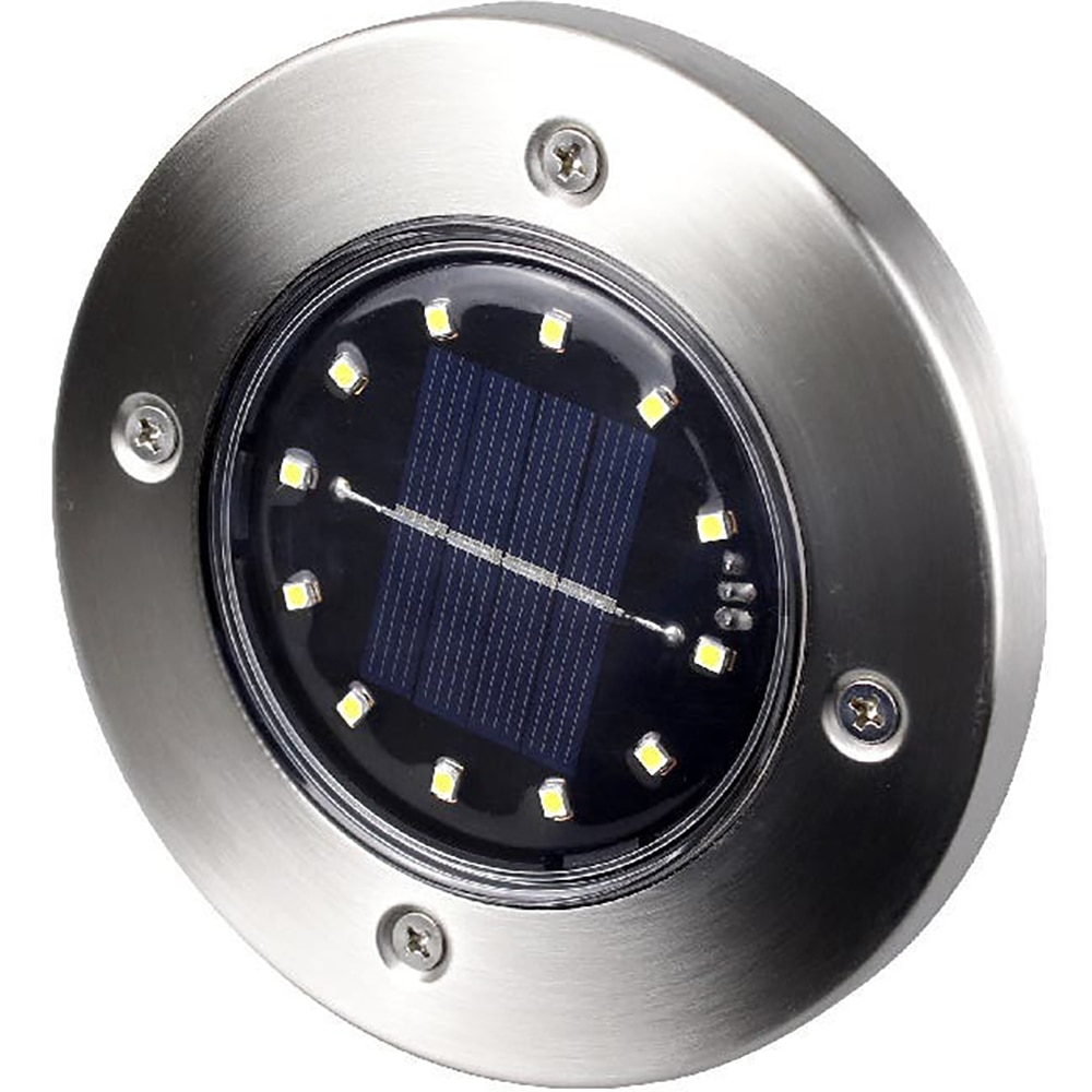 Set 6 lampi solare LED, 0.04 W, IP65, metal, argintiu