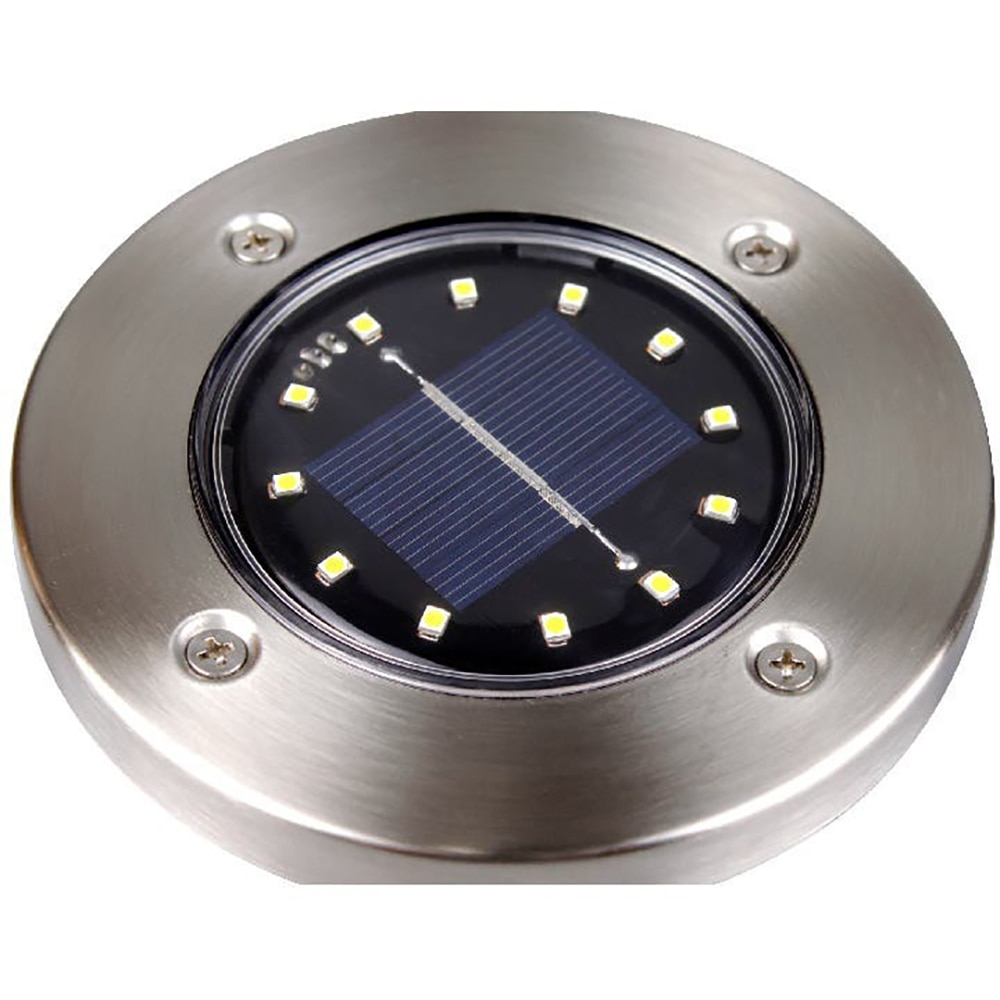 Set 6 lampi solare LED, 0.04 W, IP65, metal, argintiu