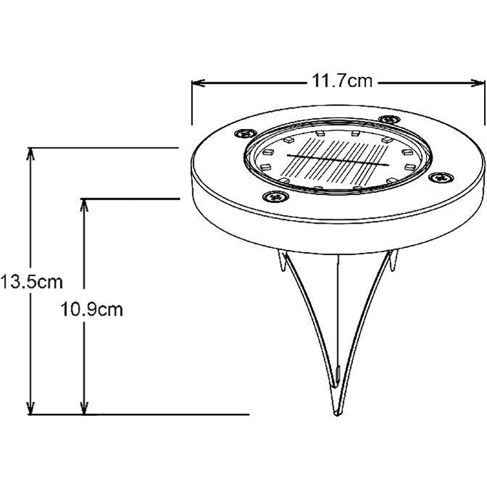 Set 6 lampi solare LED, 0.04 W, IP65, metal, argintiu