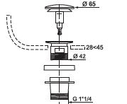 Ventil Lavoar Quick Clac 1 1 Pe 4
