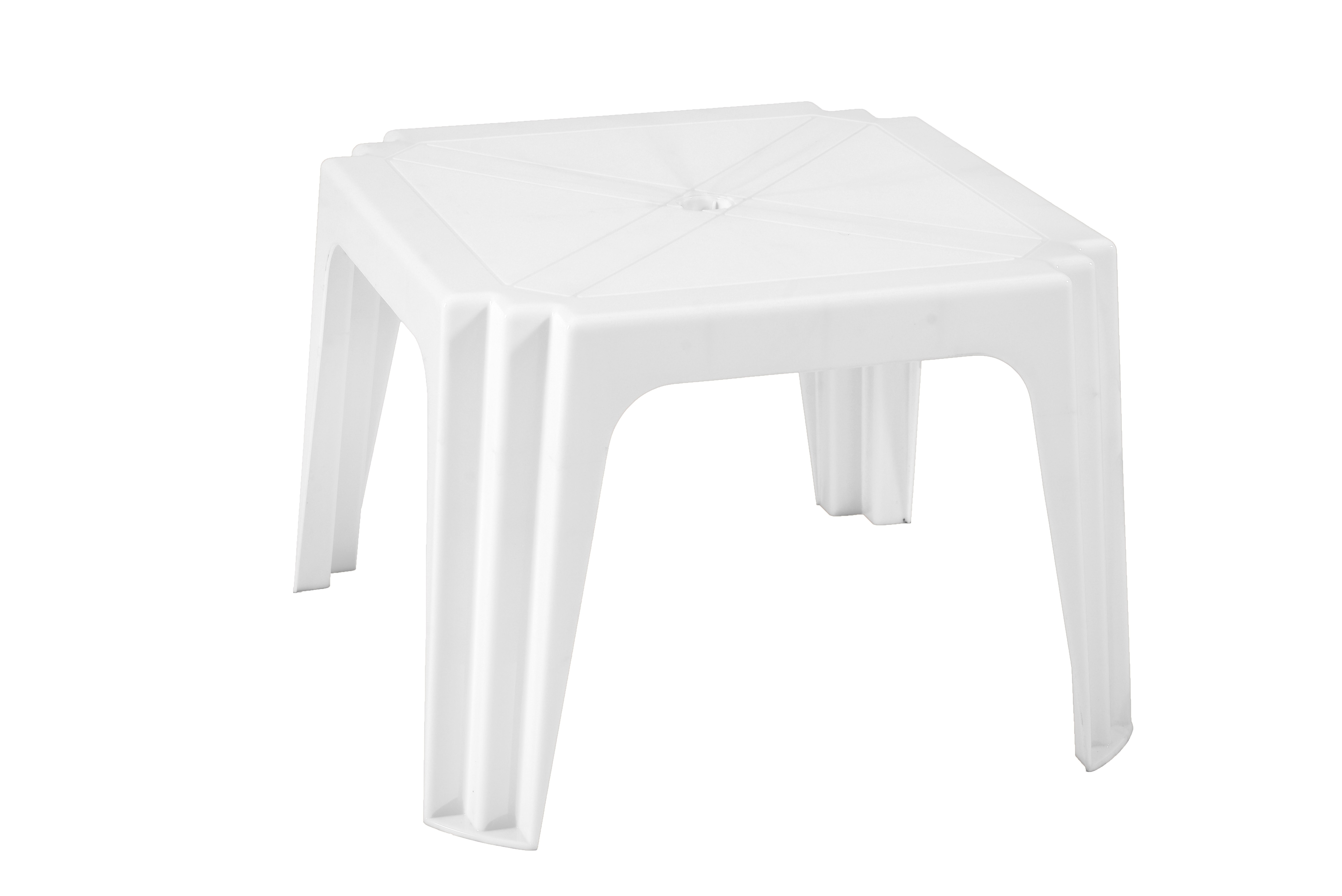 Masa de gradina, Napochim Aqua, alb, plastic, patrata, 4 persoane, 64.5 x 44 cm