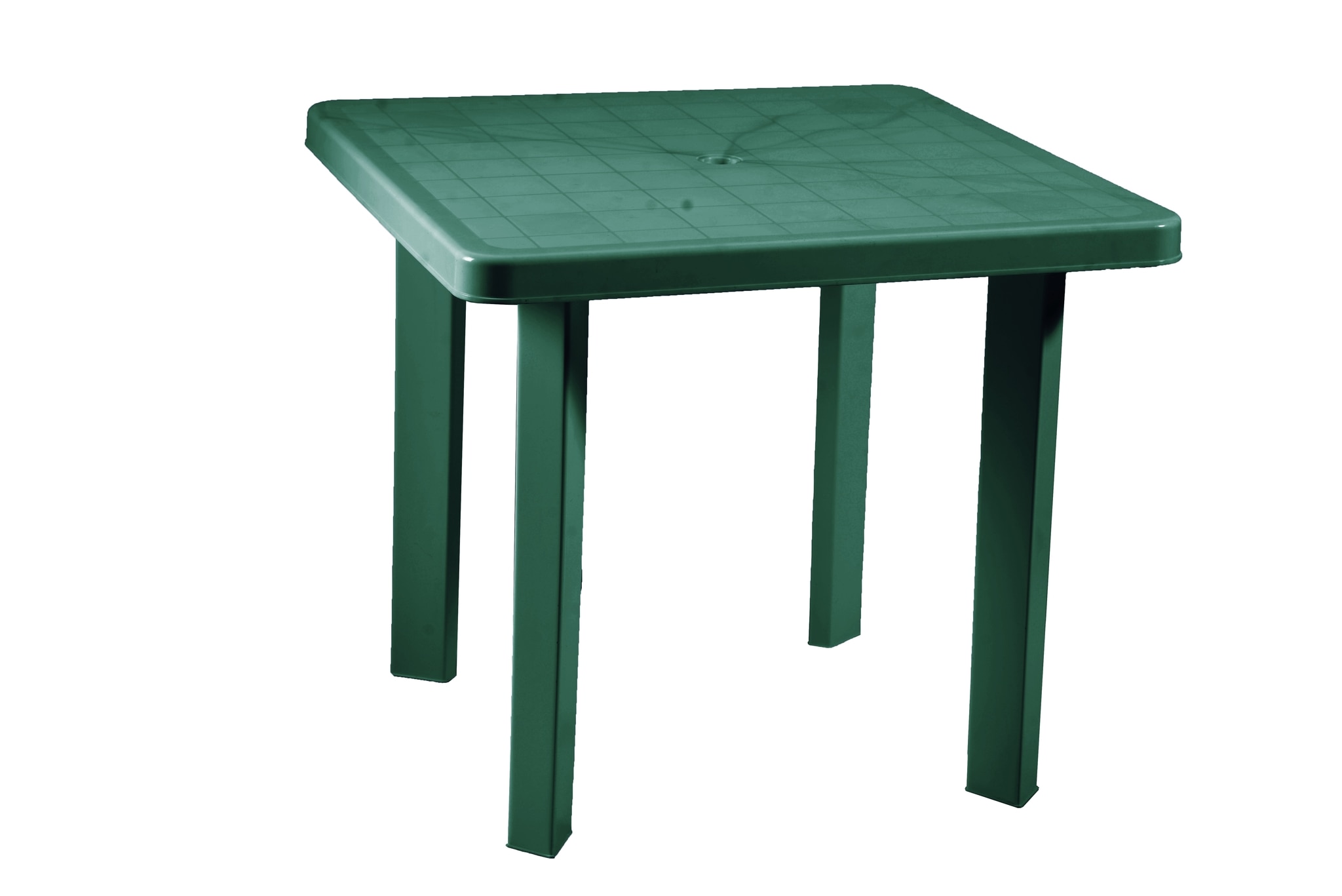 Masa de gradina, Napochim Garden Standard, verde, plastic, patrata, 4 persoane, 80.5 x 70.5 cm