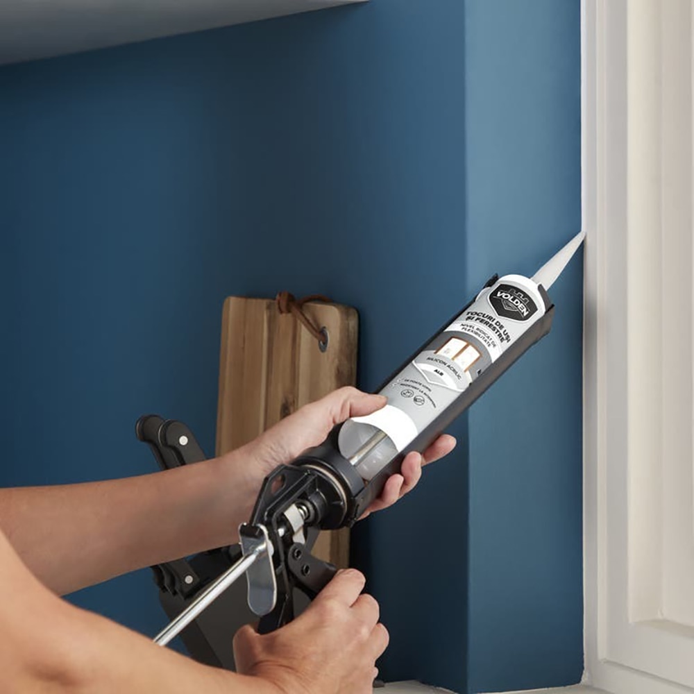 Silicon acrilic pentru ferestre si usi aplicare pistol VOLDENT, alb, 280 ml