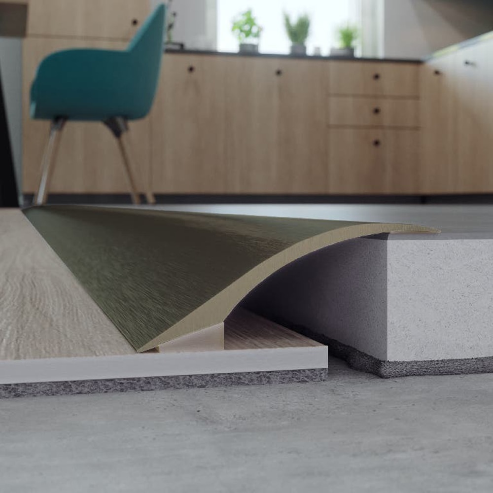 Profil de trecere parchet GOODHOME Anod, aluminiu, 38 x 930 mm, gri inchis