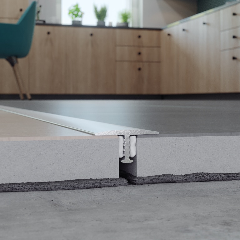 Profil de trecere parchet GOODHOME, aluminiu, 26 x 1860 mm, gri