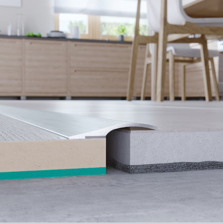 Profil de trecere parchet GOODHOME, T Bar, aluminiu anod, gri, 22 x 1860 mm