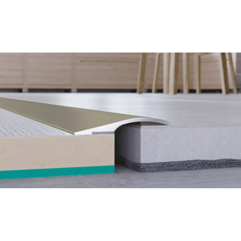 Profil de trecere parchet GoodHome, 93x2.6 cm, gri inchis