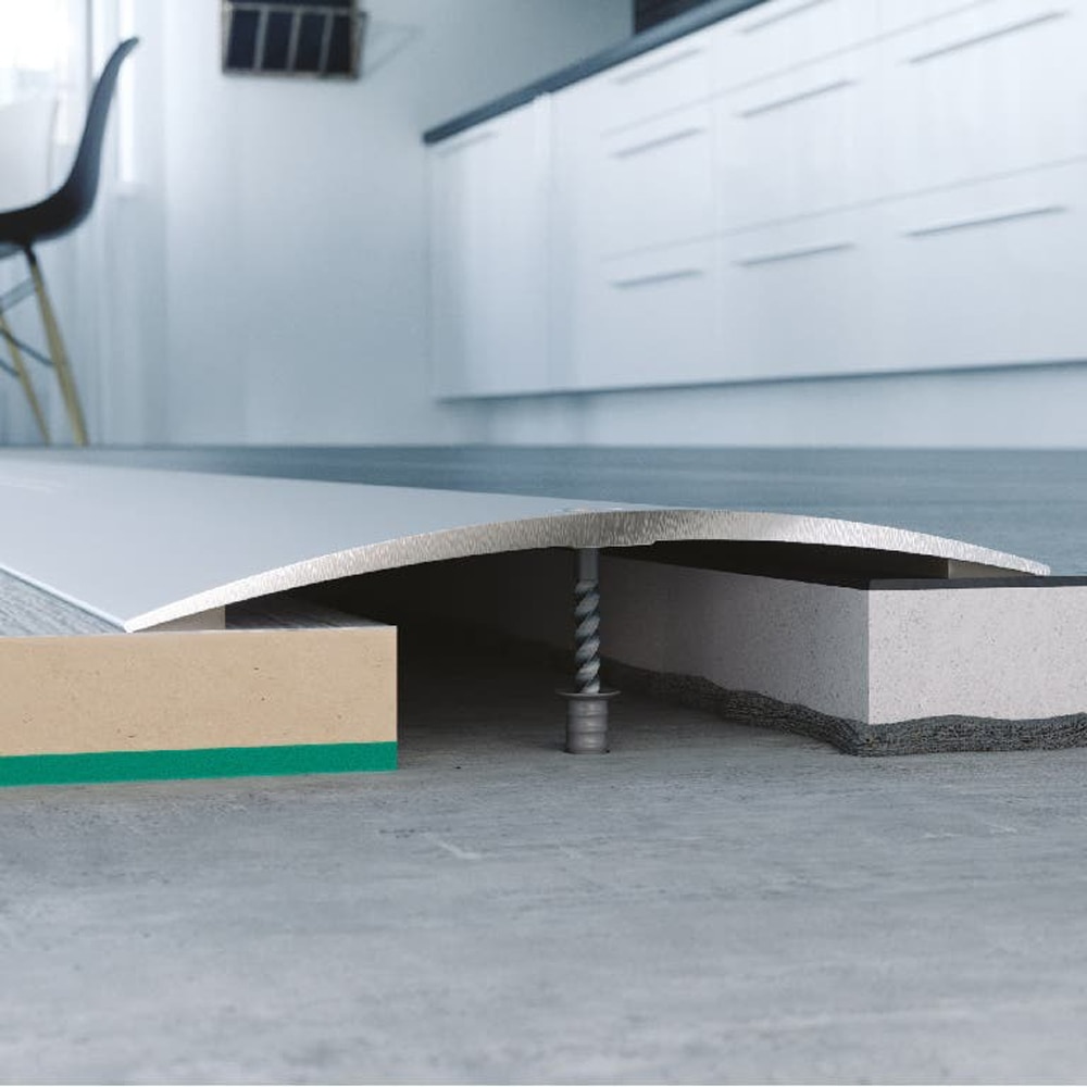 Profil de trecere parchet GOODHOME Anod, aluminiu, 70 x 930 mm, gri