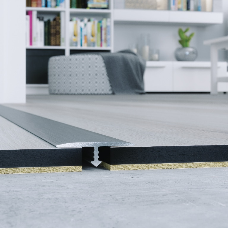 Profil de trecere parchet GOODHOME, aluminiu anod, Br gri, 20 x 930 mm