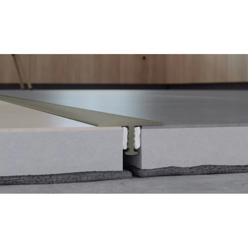 Profil de trecere parchet GOODHOME Anod, aluminiu, 16 x 2000 mm, gri