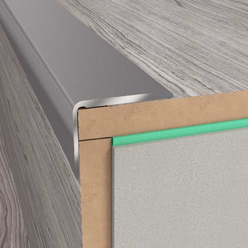 Profil de finisare GOODHOME Anod, aluminiu, 25 x 2000 mm, gri