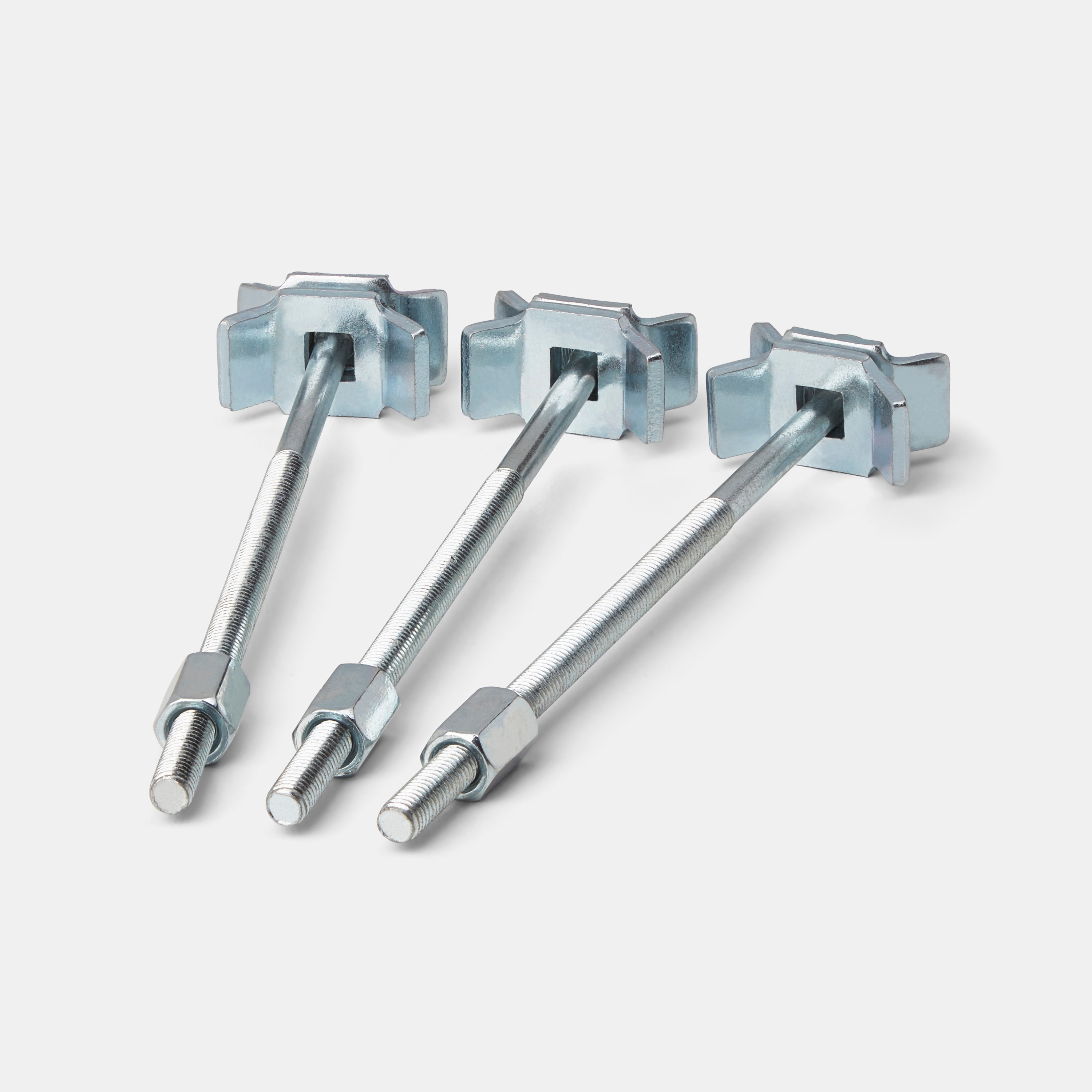 Set 3 conectori blat GOODHOME, otel, 15 cm, pentru blat 22-25 mm