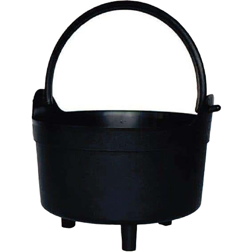 Ghiveci rotund ceaun NAPOCHIM, polipropilena, 24 cm, negru