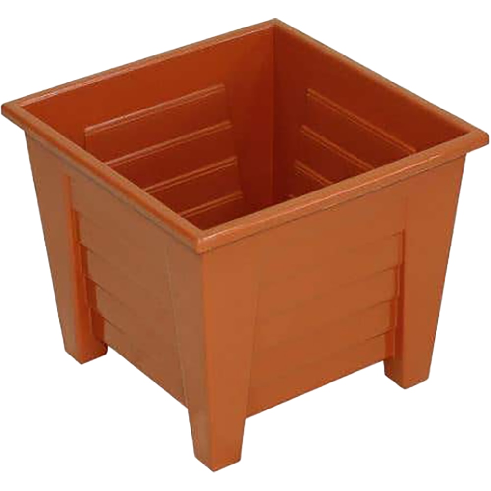 Ghiveci patrat NAPOCHIM, polipropilena, 23 cm, maro