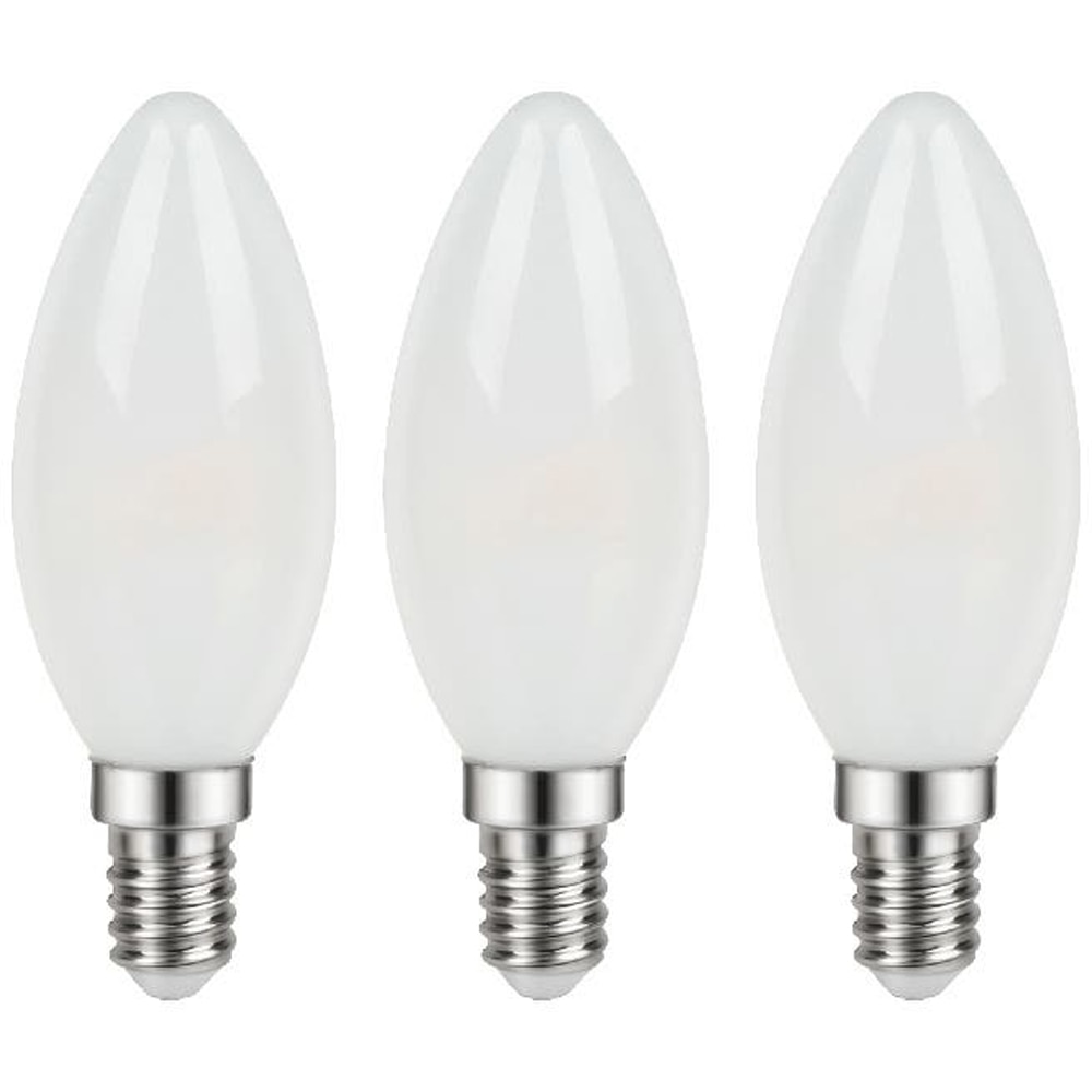 Set 3 becuri LED DIALL, E14, 3.4W, 470lm, 2700K