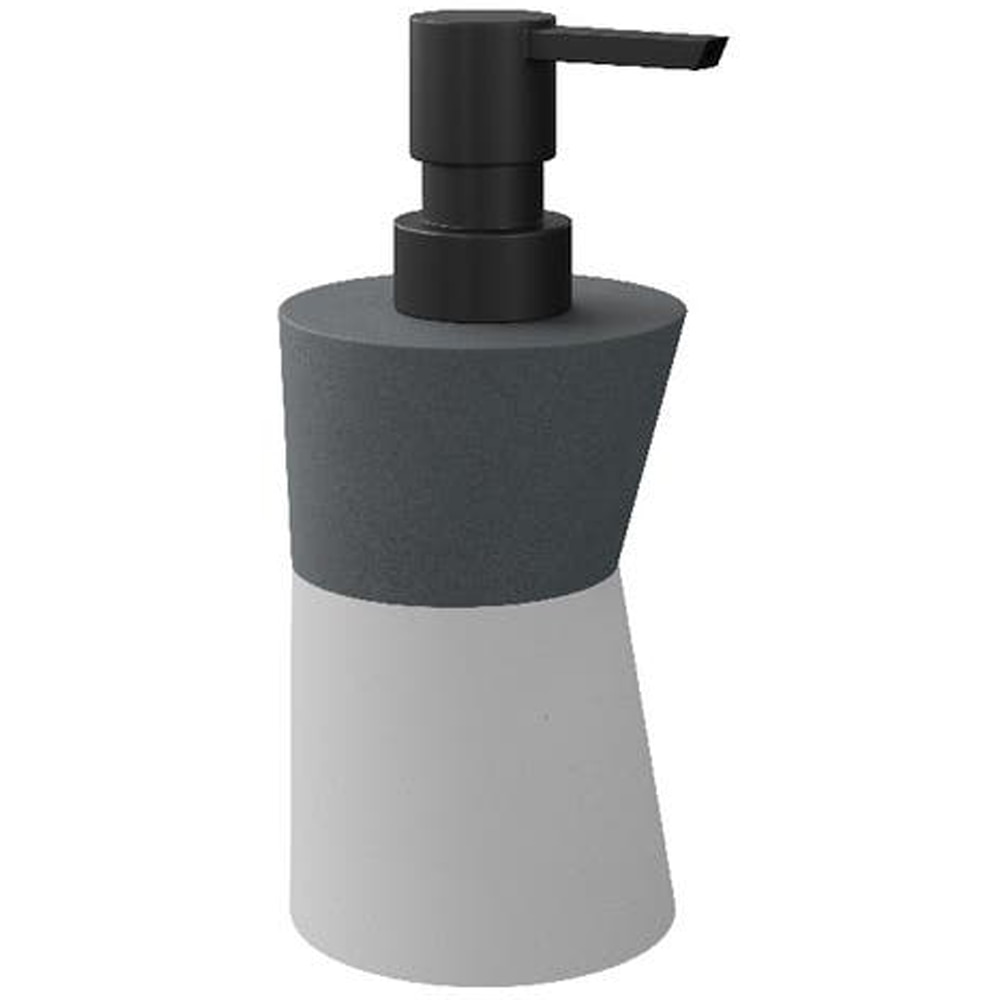 Dozator sapun Elland GoodHome, 7.8x7.8x17.5 cm, 180 ml, rasina, gri antracit