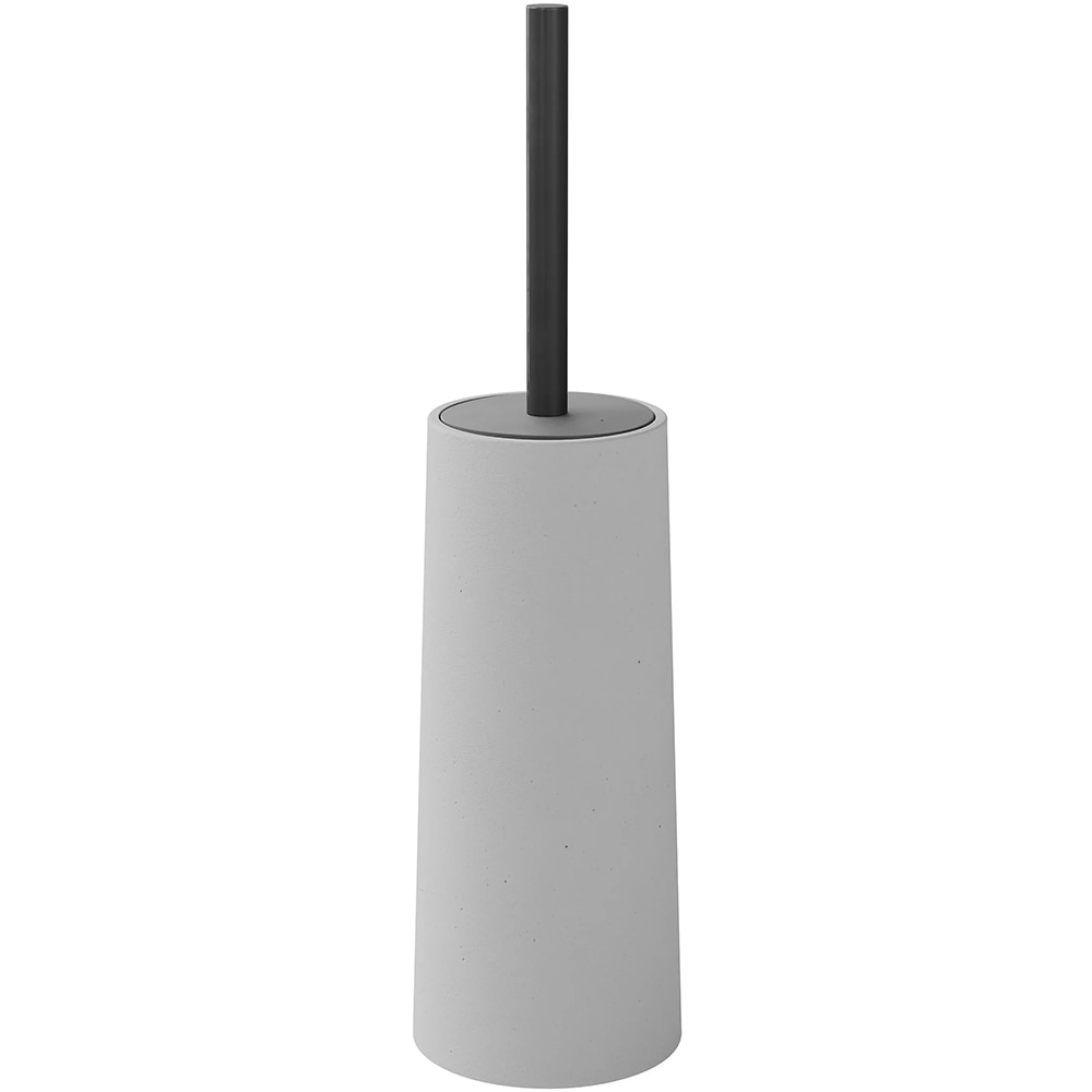 Perie WC cu suport Elland GOODHOME, 11.4 x 42.5 cm, beton si otel inoxidabil, gri