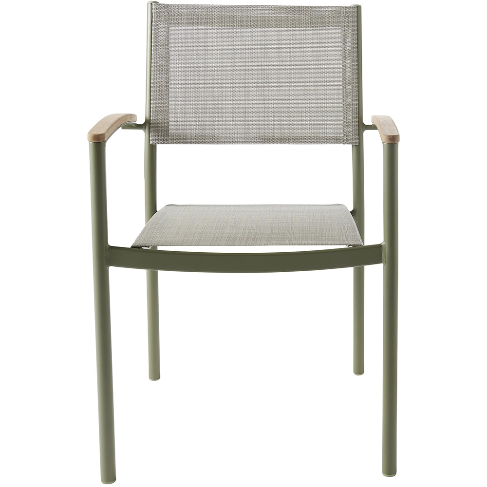 Scaun terasa GOODHOME Akoa, aluminiu, 55.4 x 55.1 x 83 cm, verde