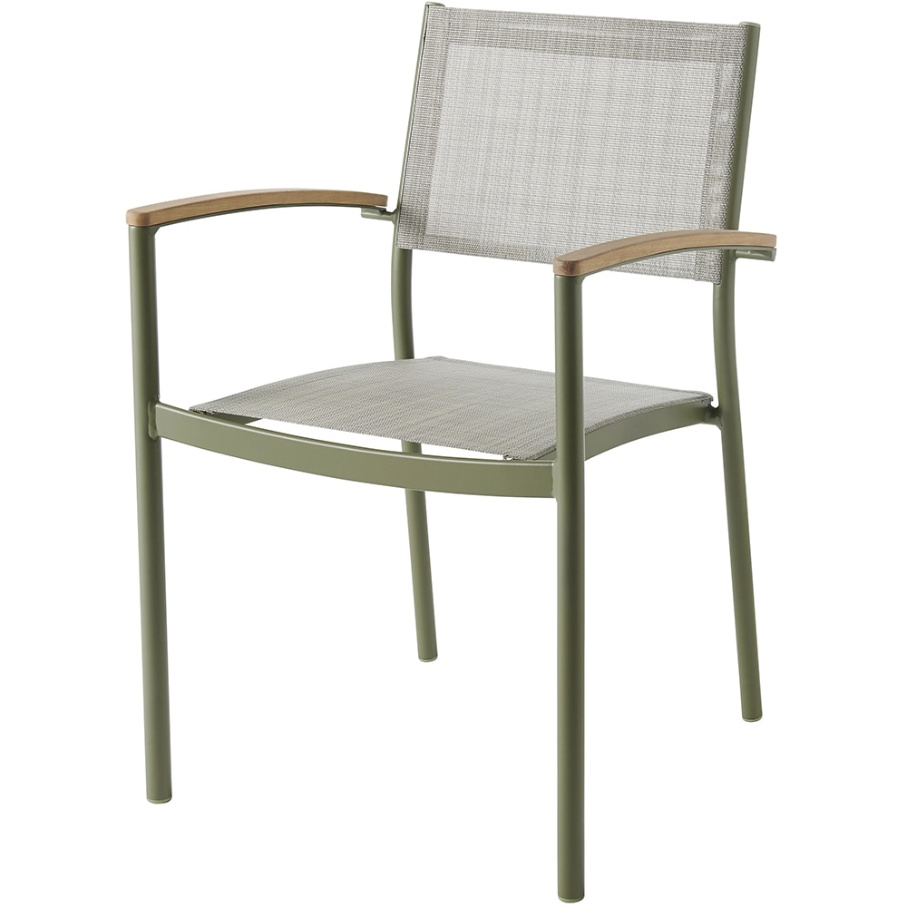 Scaun terasa GOODHOME Akoa, aluminiu, 55.4 x 55.1 x 83 cm, verde