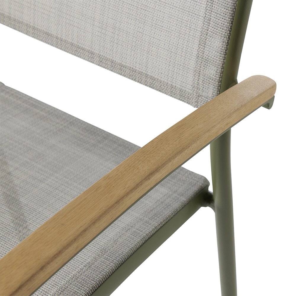 Scaun terasa GOODHOME Akoa, aluminiu, 55.4 x 55.1 x 83 cm, verde