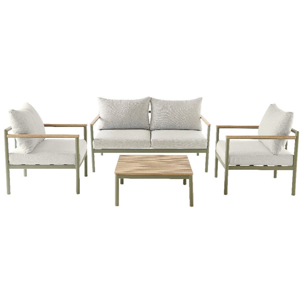 Set mobilier gradina GOODHOME Akoa, 4 piese, verde