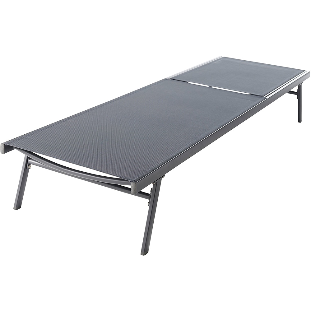 Sezlong gradina GOODHOME Alona, aluminiu, 198 x 88 x 60 cm, negru