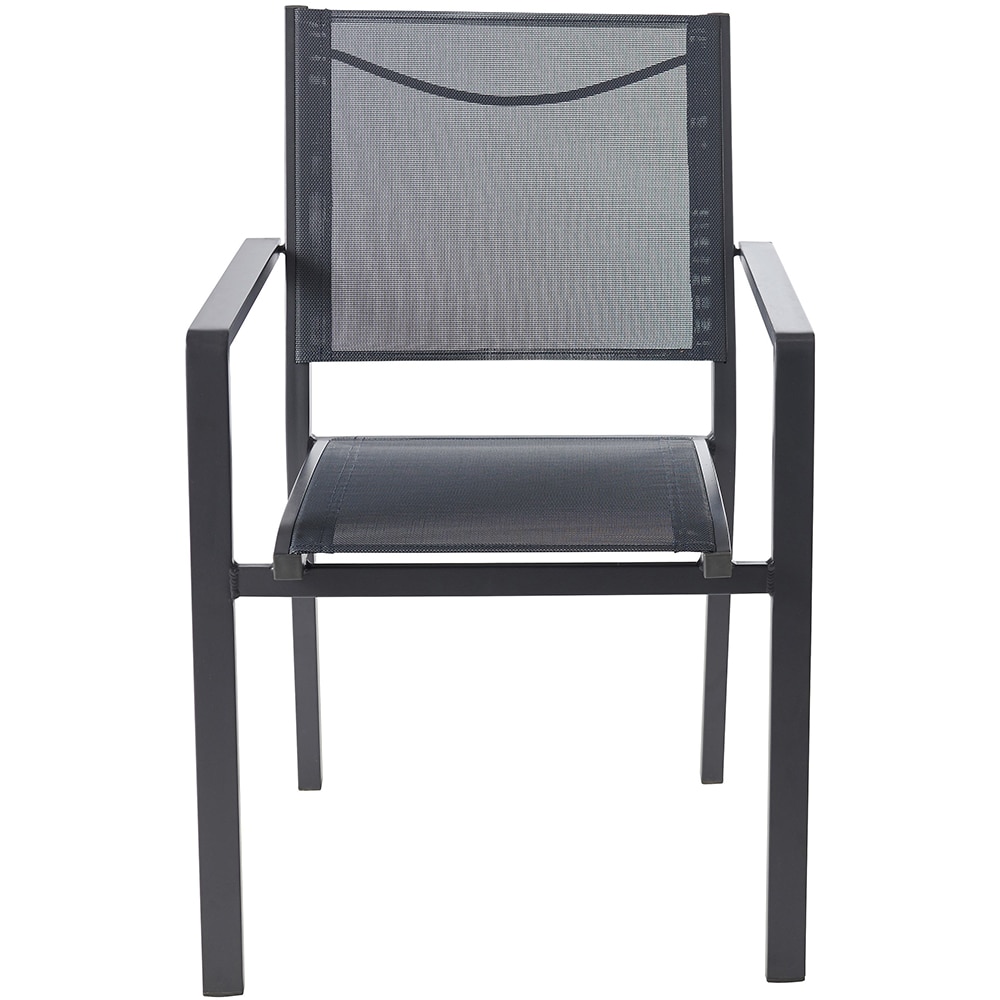 Scaun terasa GOODHOME Batz, aluminiu, 60 x 56 x 86 cm, negru