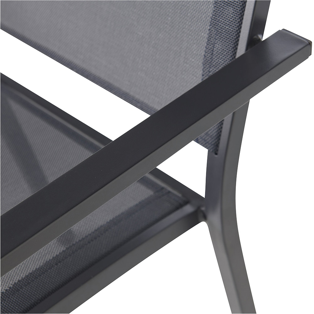 Scaun terasa GOODHOME Batz, aluminiu, 60 x 56 x 86 cm, negru