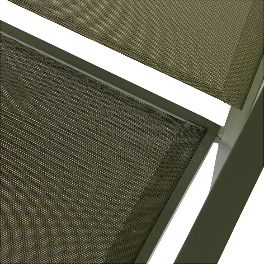 Scaun terasa GOODHOME Batz, aluminiu, 60 x 56 x 86 cm, verde