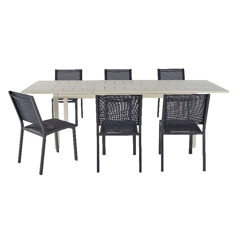 Scaun de gradina, negru, otel, 47 x 86 cm • Batz Ebony