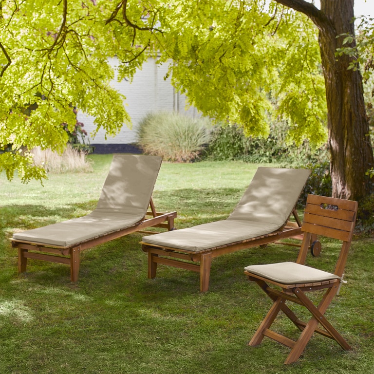 Perna sezlong gradina, bej, forma dreptunghiulara, 55 x 185 cm • Oxford