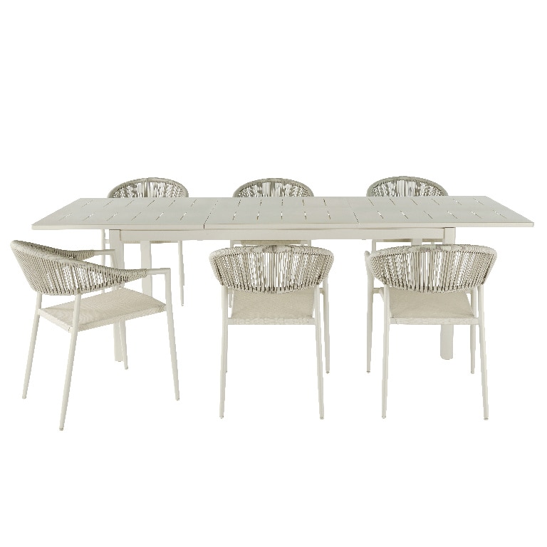 Scaun de gradina, bej, aluminiu/textil • GoodHome Coline