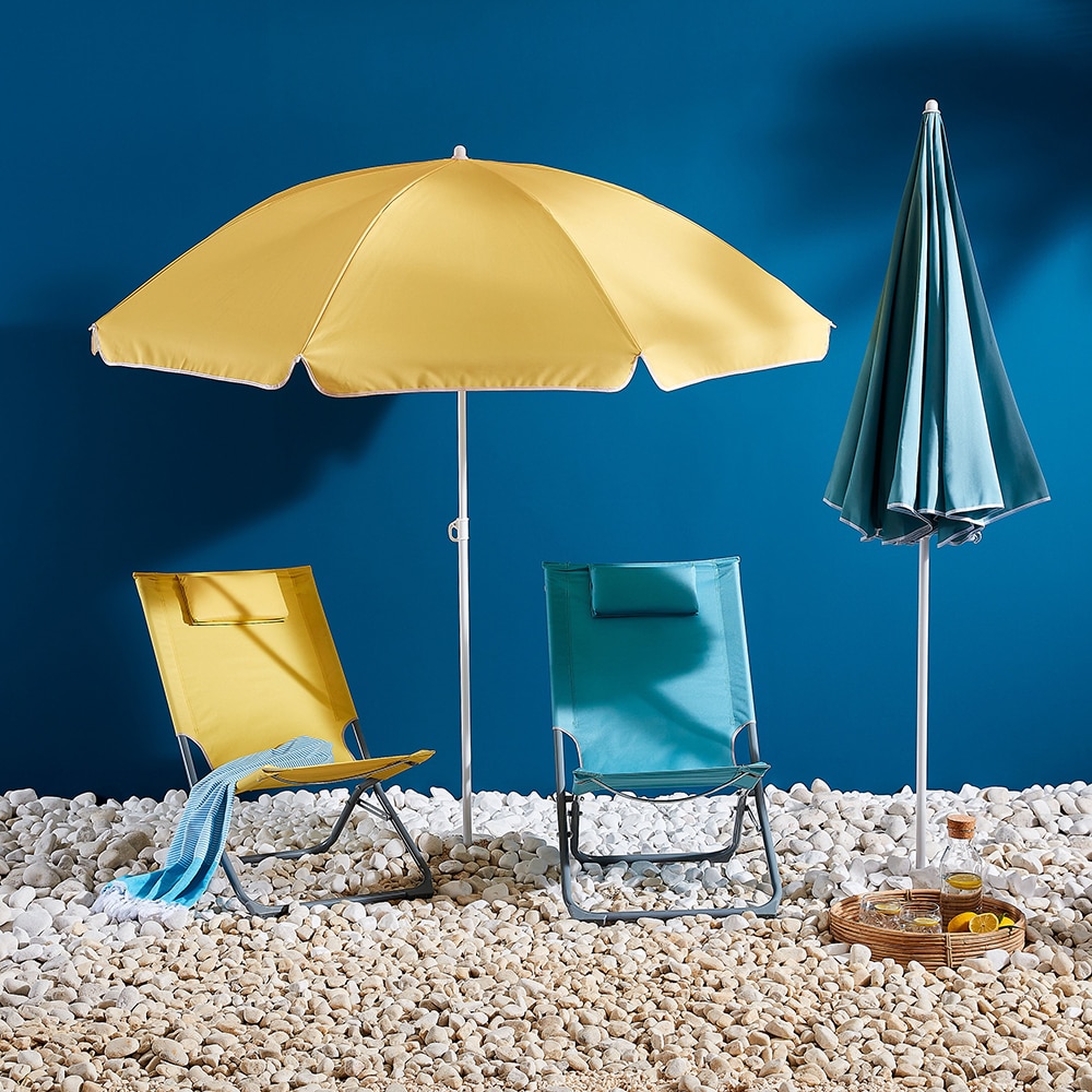 Umbrela terasa Curacao, otel, 180 x 188 cm, galben