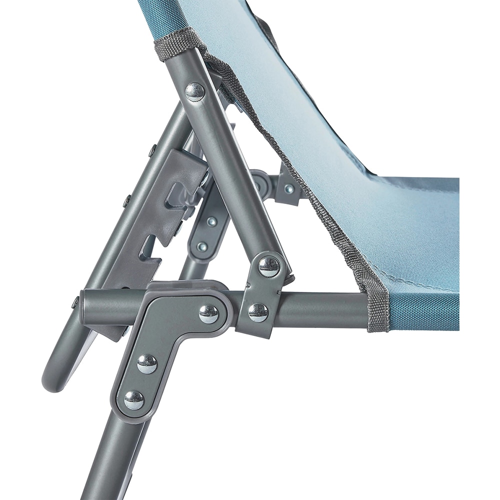 Sezlong gradina Curacao, otel, 186 x 57.5 x 79 cm, albastru