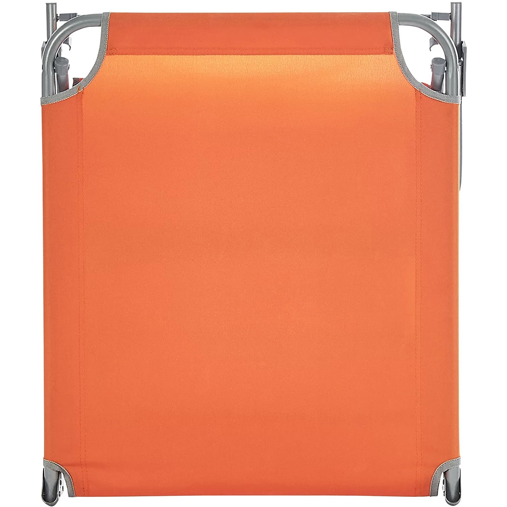 Sezlong gradina Curacao, otel, 186 x 56 x 80 cm, portocaliu