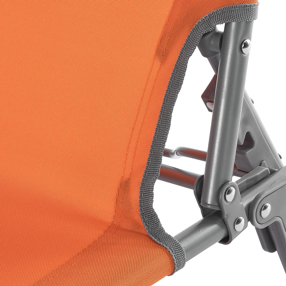 Sezlong gradina Curacao, otel, 186 x 56 x 80 cm, portocaliu