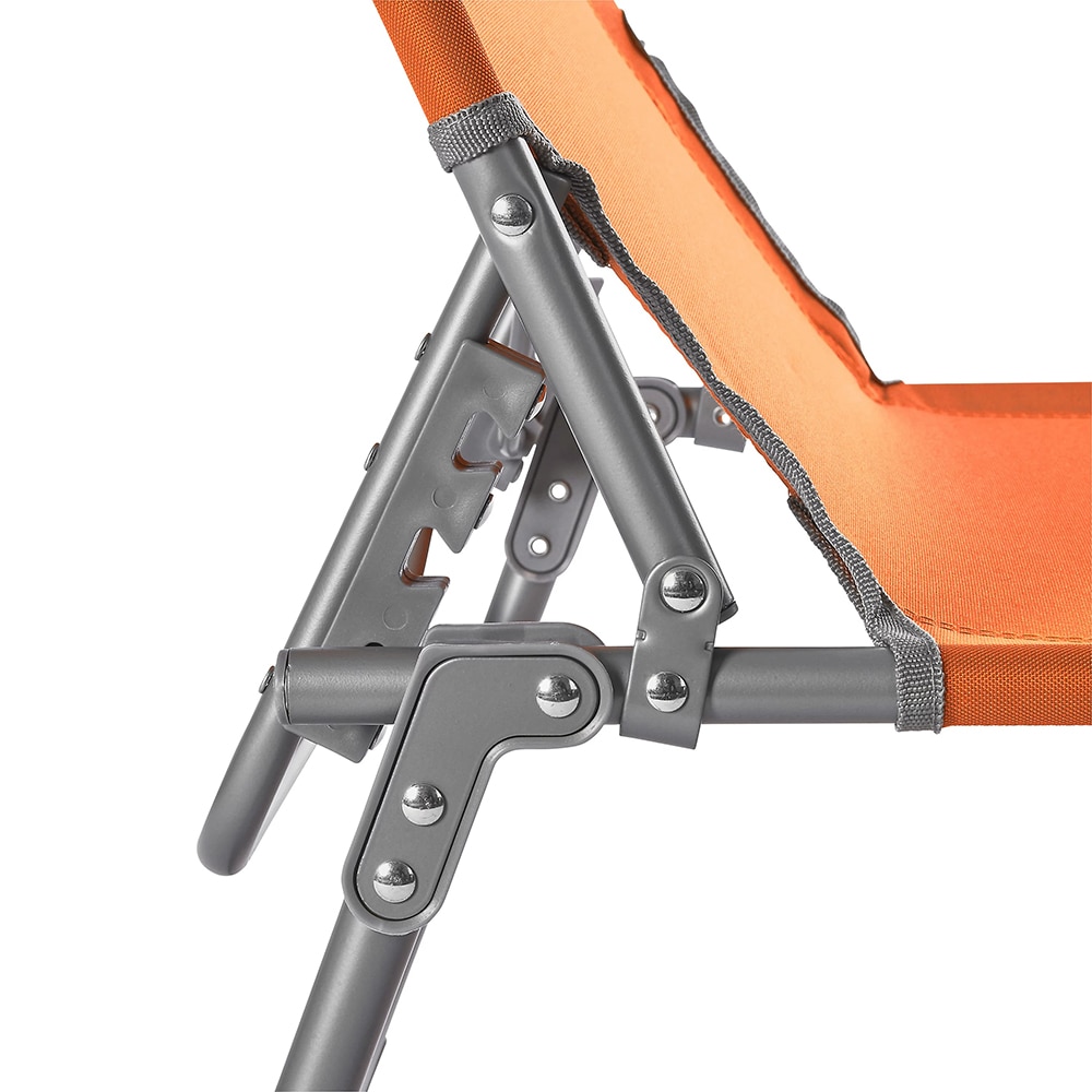 Sezlong gradina Curacao, otel, 186 x 56 x 80 cm, portocaliu