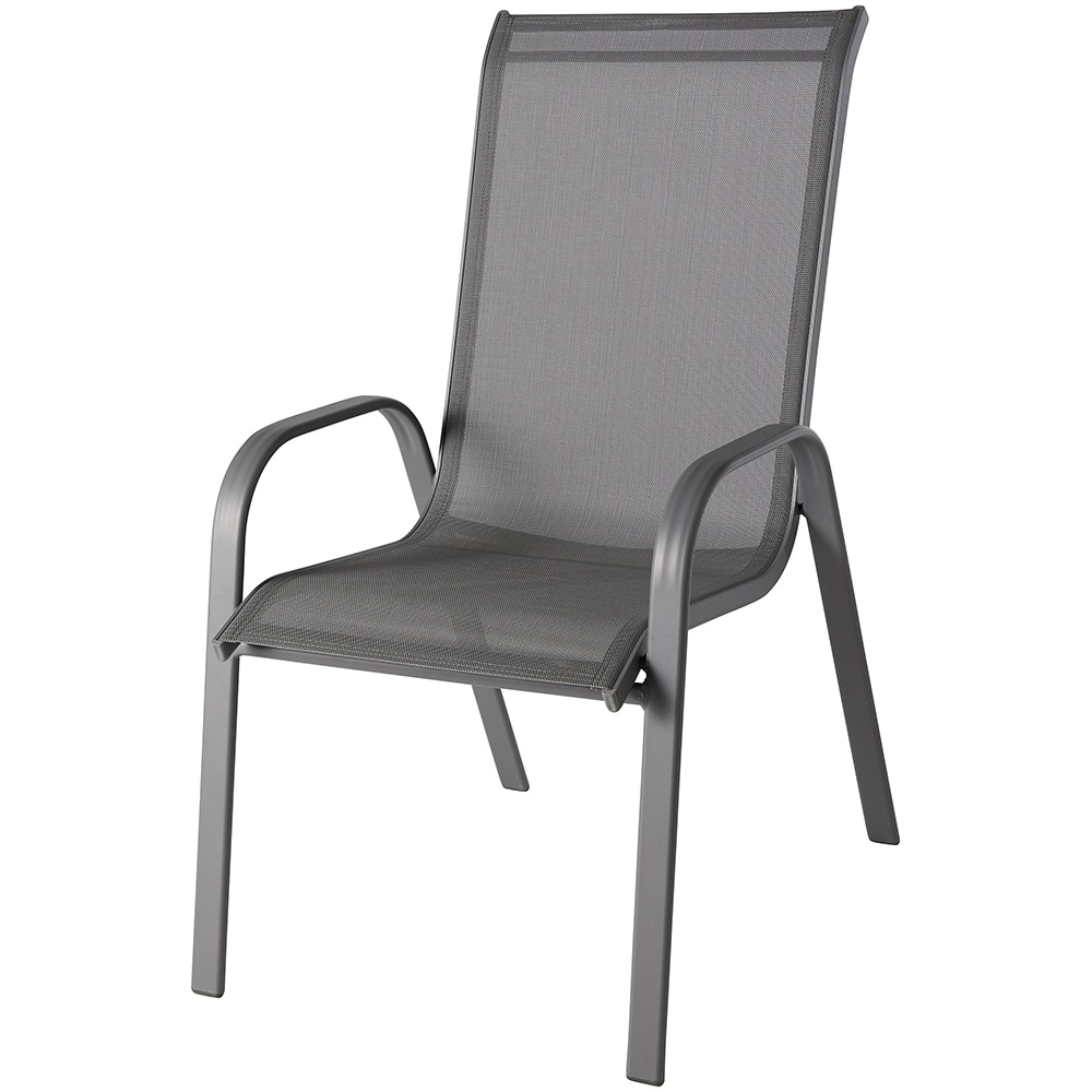 Scaun terasa Janeiro, aluminiu, 76 x 56 x 103 cm, gri