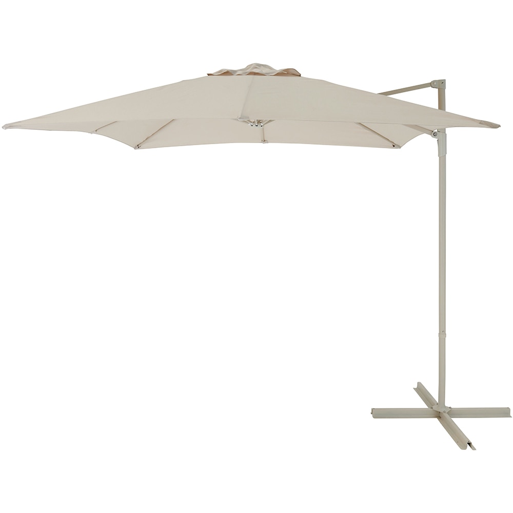 Umbrela terasa GOODHOME Kalanga, otel, 235 x 250 cm, alb